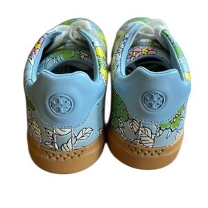 Tory Burch Women’s Howell Court Floral Sneakers in Wallpaper Blue, Retro SZ 9.5